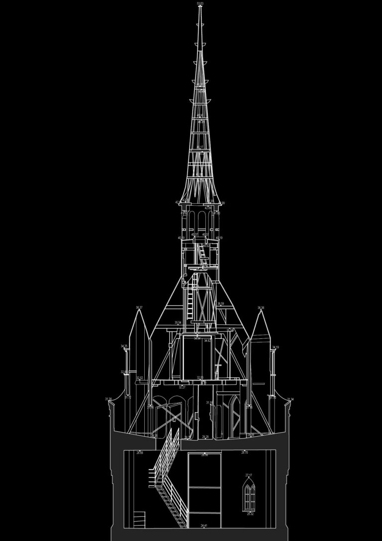 Turmspitze Berlin: Laserscan für die Statik — Statik & Tragwerk · 2024